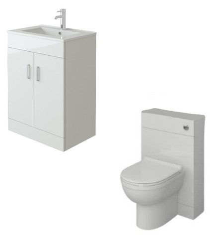 Vanity unit with - combined, sink