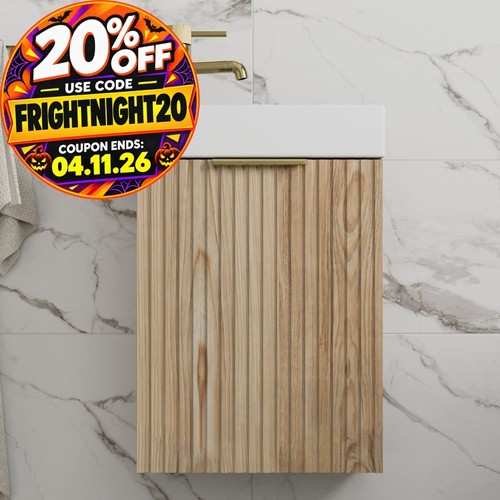 Fluted 400mm bathroom - bathroom, vanity