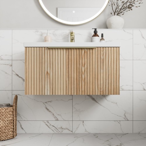 Fluted 800mm bathroom vanity - 800mm,