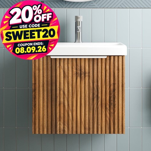 Fluted 500mm bathroom - bathroom, vanity