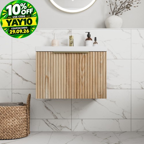 Fluted 600mm bathroom - 600mm,