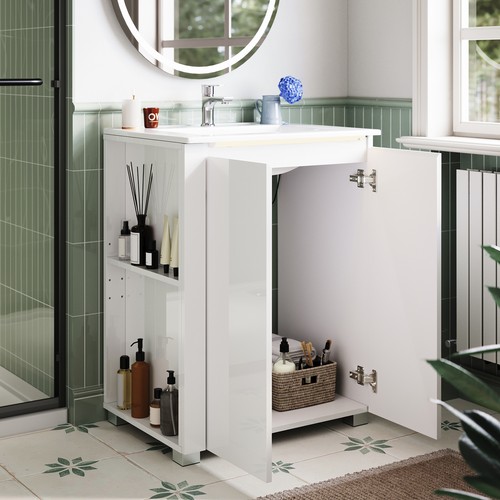 High gloss white - gloss, freestanding