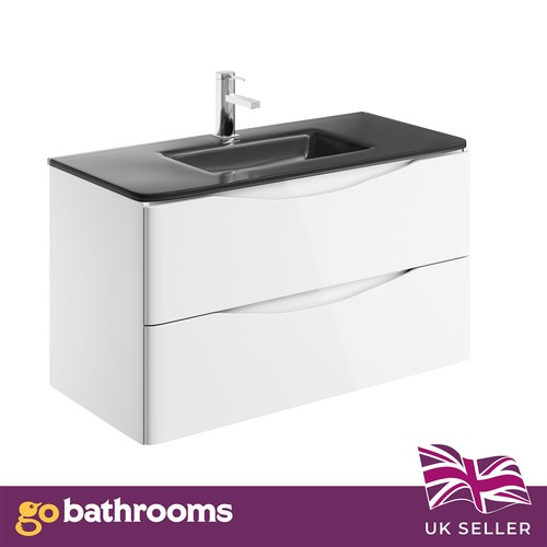 900mm wall hung bathroom - wall,