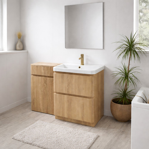 Bathroom vanity unit - vanity, fluted