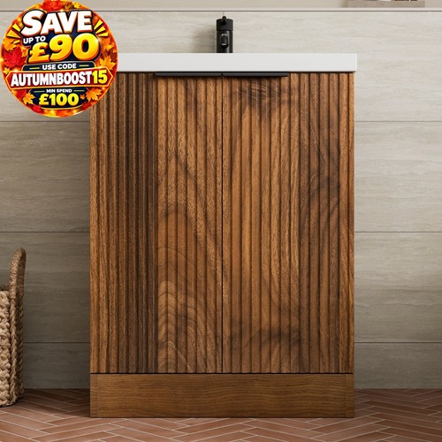 Fluted 600mm bathroom - fluted,
