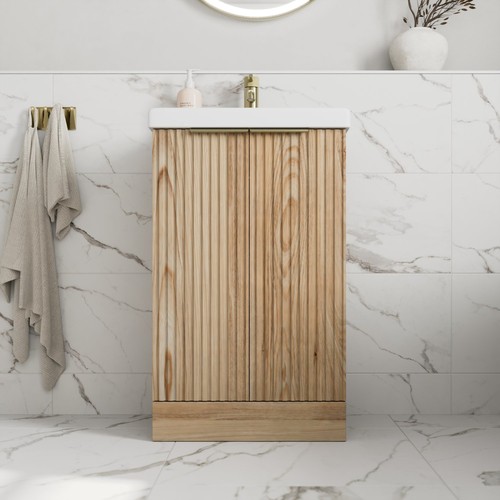 Fluted 500mm bathroom - bathroom, vanity