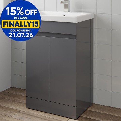Gloss grey free standing - gloss,