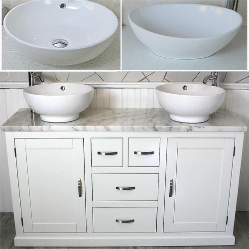 White painted bathroom double - white,