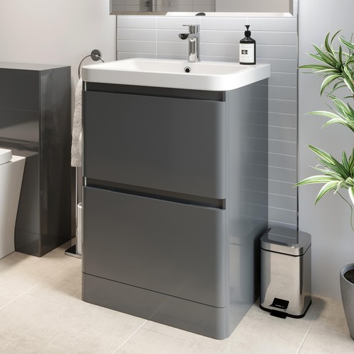 Grey gloss freestanding - grey,