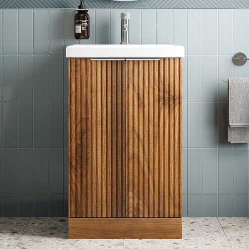 Fluted 500mm bathroom - bathroom, vanity