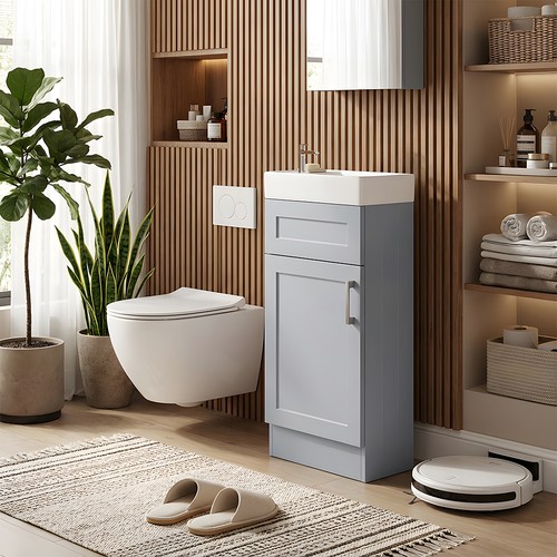 400mm compact cloakroom - cloakroom, vanity
