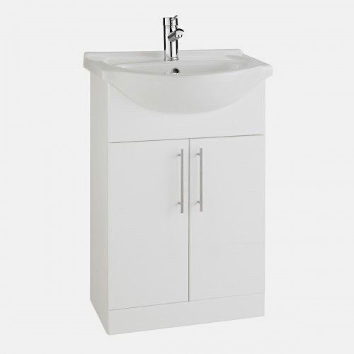 White freestanding single sink - white,