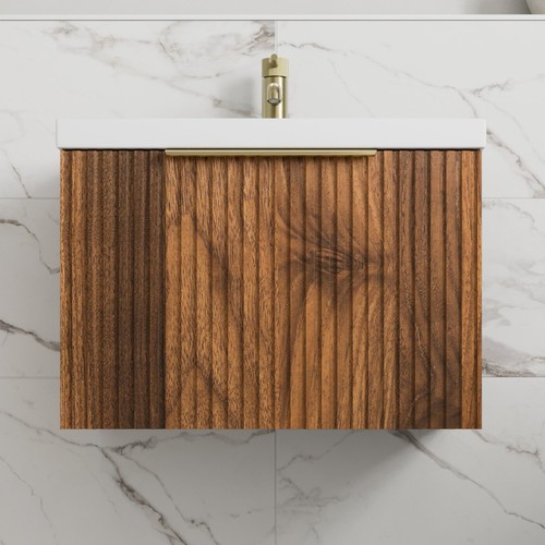 Fluted 600mm bathroom - bathroom, vanity
