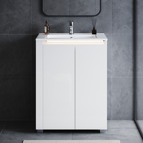High gloss white - high, floor