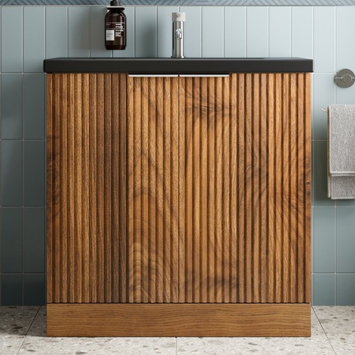 Fluted 800mm bathroom - fluted,
