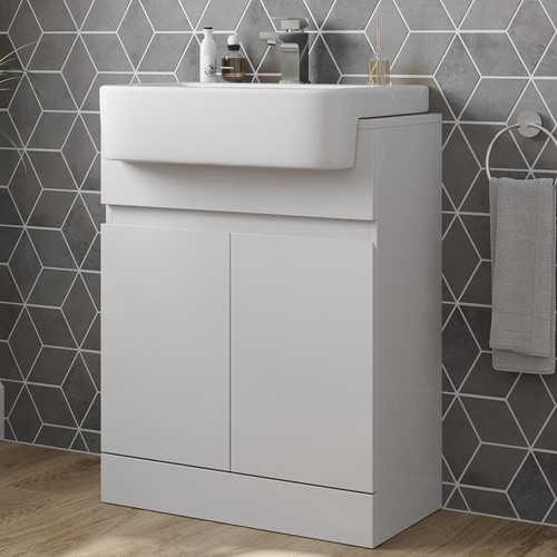 White gloss freestanding - white,