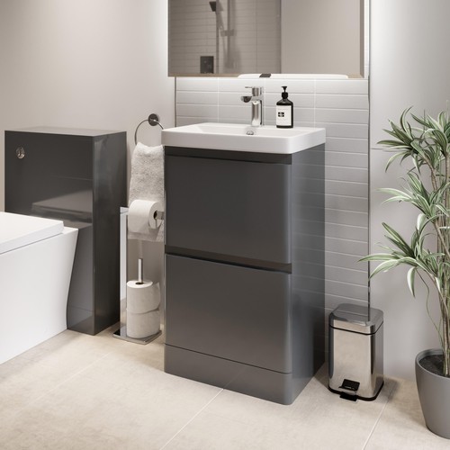 Grey gloss free standing - grey,