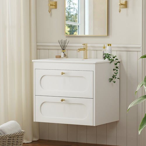 White wall hung - hung, vanity
