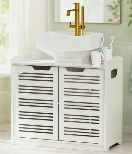 White bathroom vanity cabinet - white,