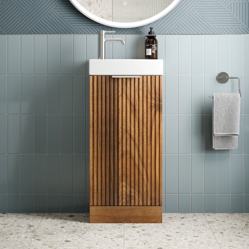 Fluted 400mm bathroom - 400mm, vanity