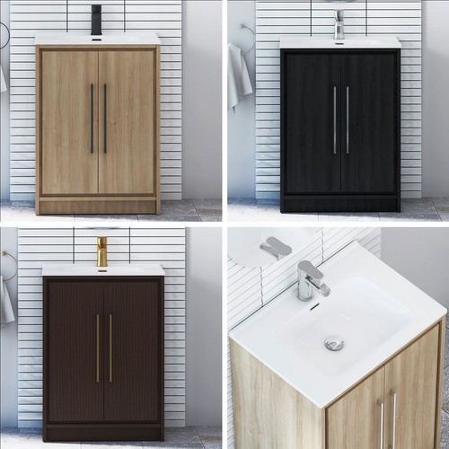Bathroom sink floor - floor, standing